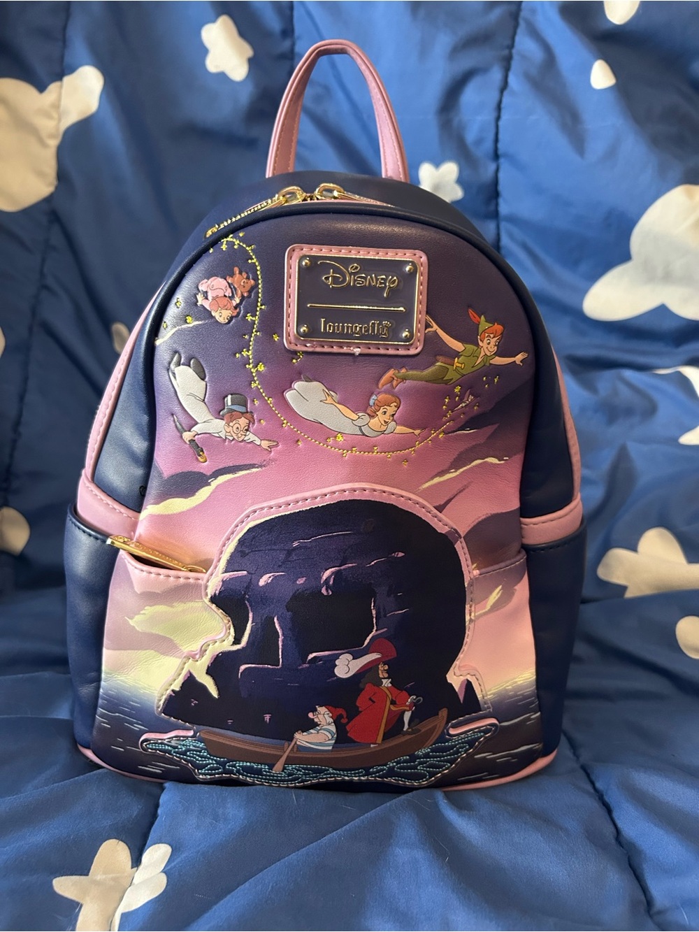 Loungefly Peter Pan Skull Rock  Backpack Captain Hook Tinker Bell Disney